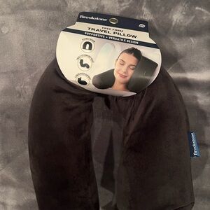 Brookstone Black Free Form Travel Pillow